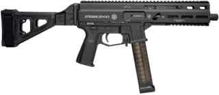 Global Ordnance STRIBOG SP45A3 .45 ACP Semi-Auto Pistol - Black - 8.0" - 20 Round - Folding Brace